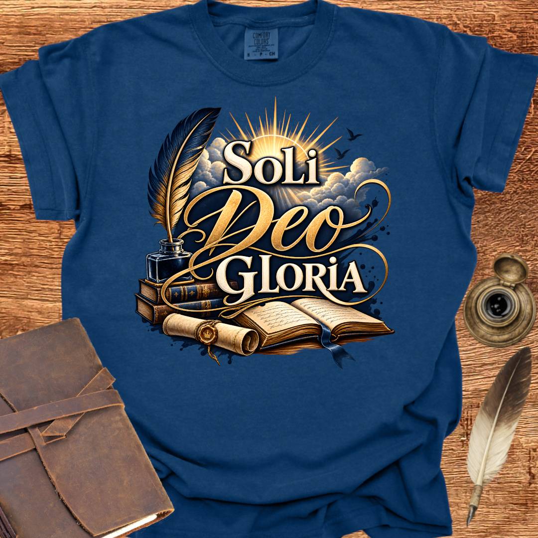 Soli Deo Gloria - Writing T-shirt