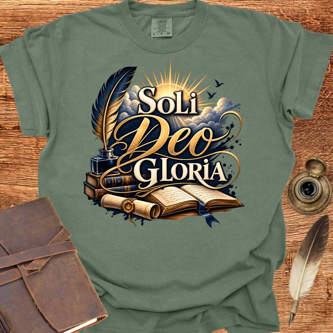 Soli Deo Gloria - Writing T-shirt