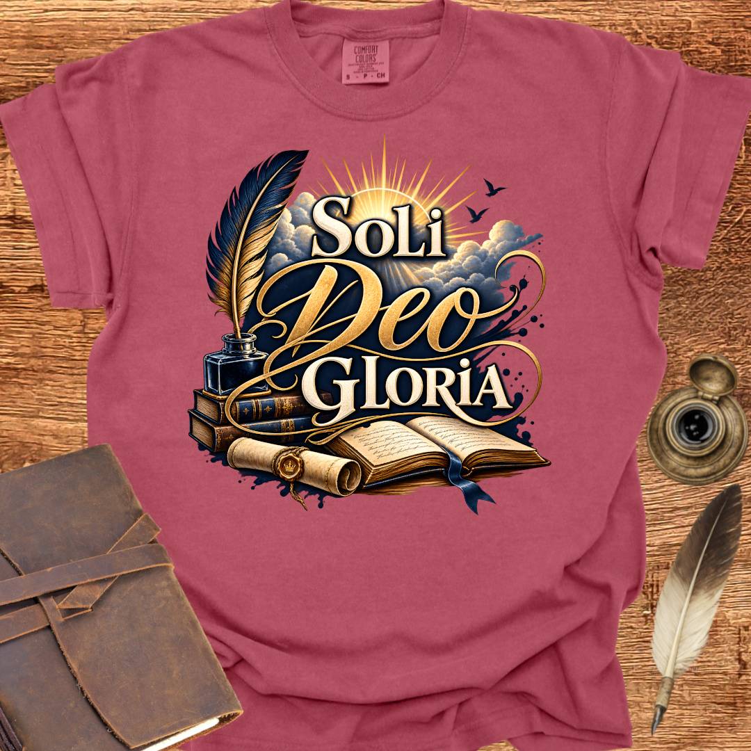 Soli Deo Gloria - Writing T-shirt