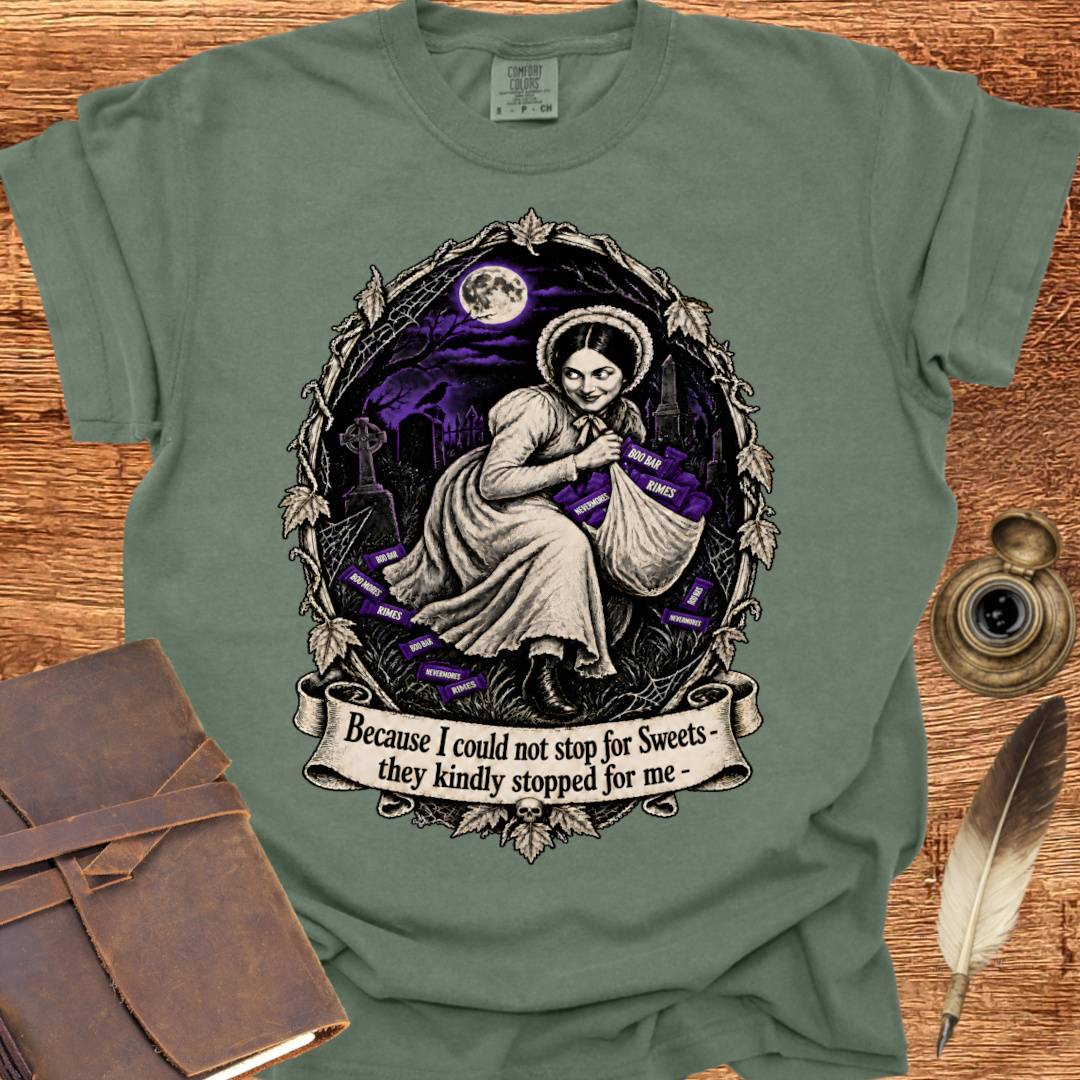 Stop for Sweets - Dickinson Poetry T-shirt