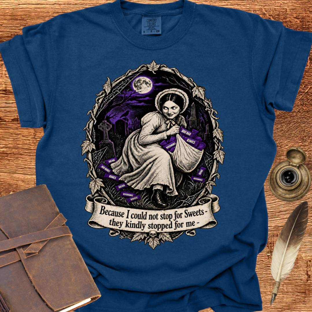 Stop for Sweets - Dickinson Poetry T-shirt