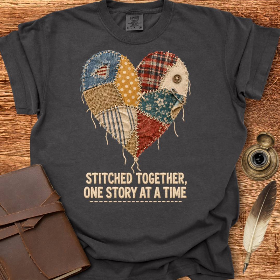 Stitched Together, One Story at a Time - Creativity T-shirt