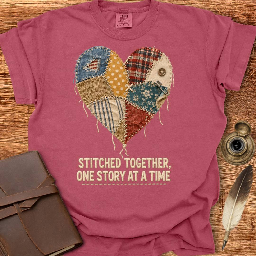 Stitched Together, One Story at a Time - Creativity T-shirt