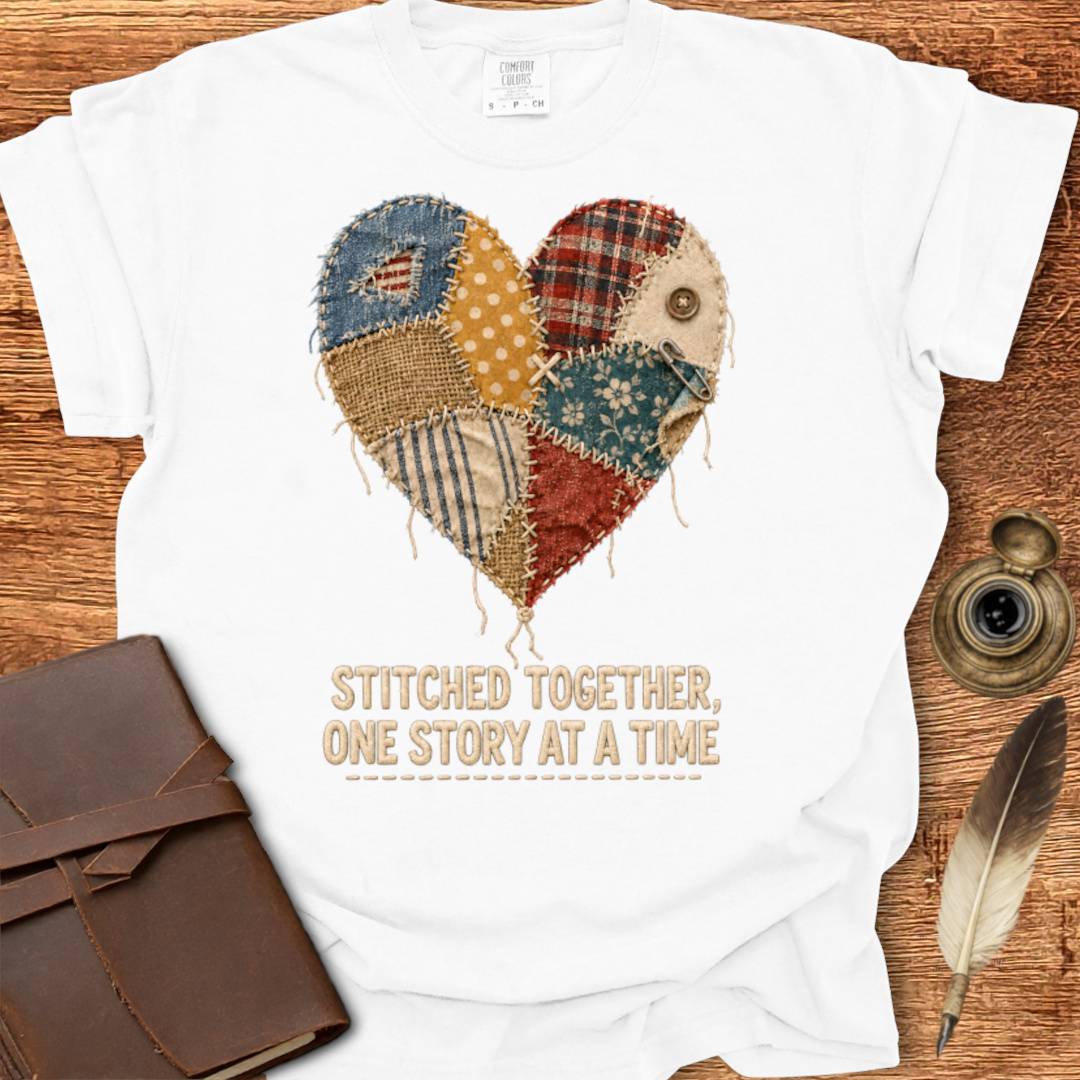 Stitched Together, One Story at a Time - Creativity T-shirt