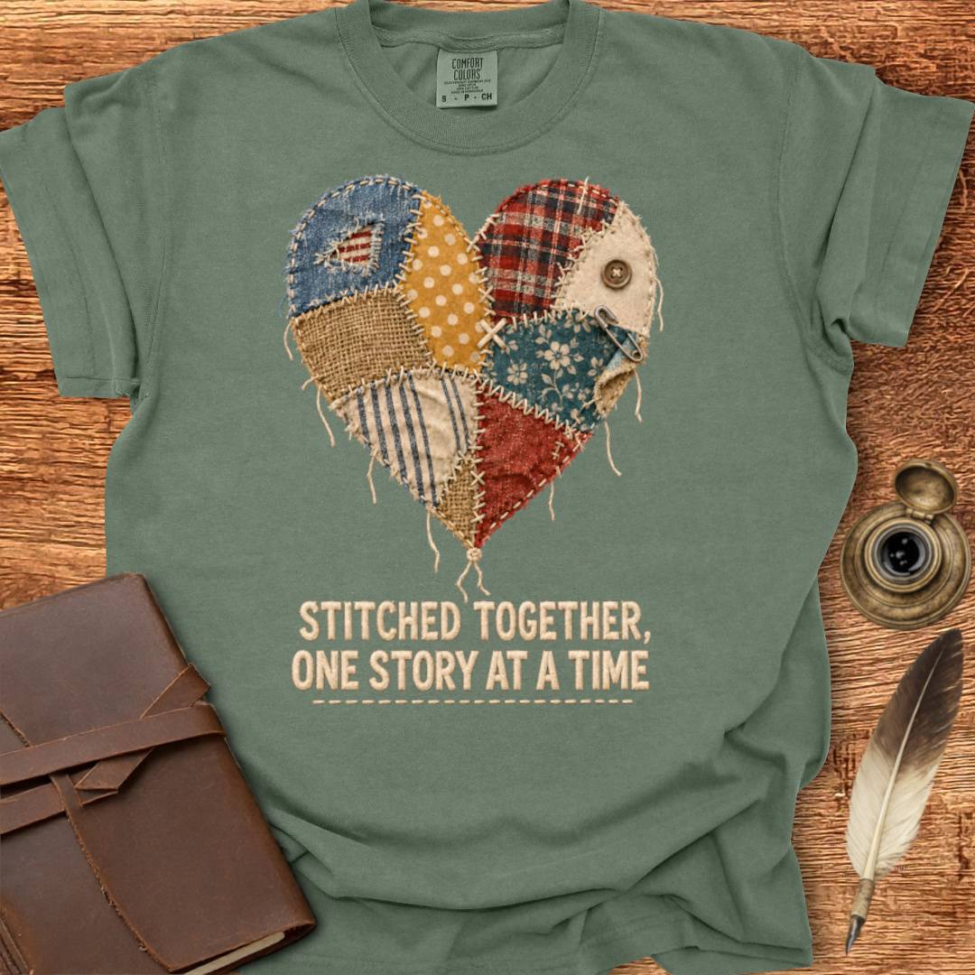 Stitched Together, One Story at a Time - Creativity T-shirt