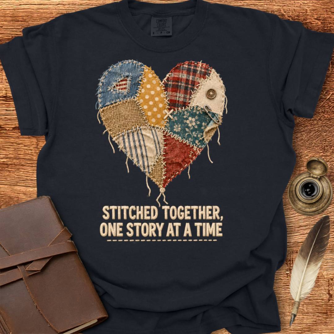 Stitched Together, One Story at a Time - Creativity T-shirt