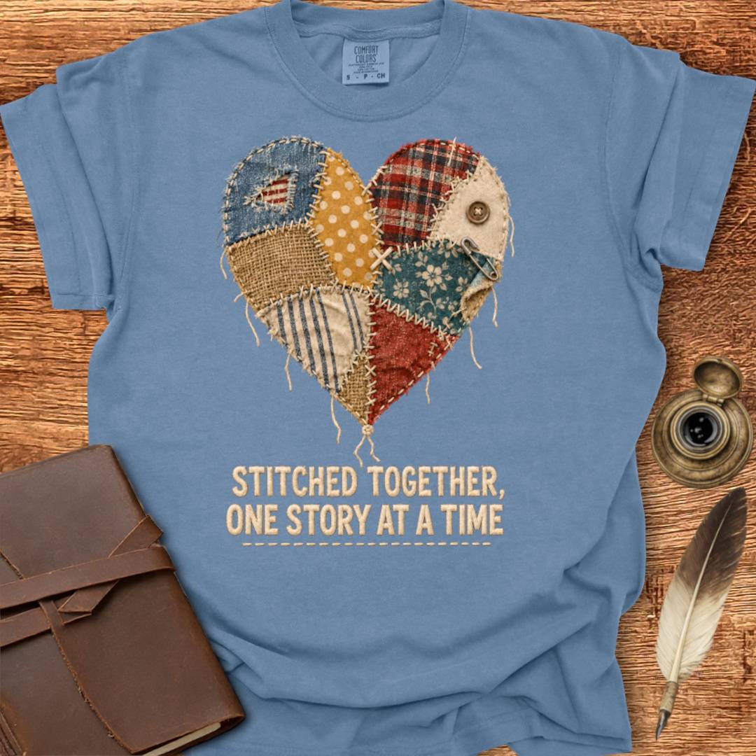 Stitched Together, One Story at a Time - Creativity T-shirt