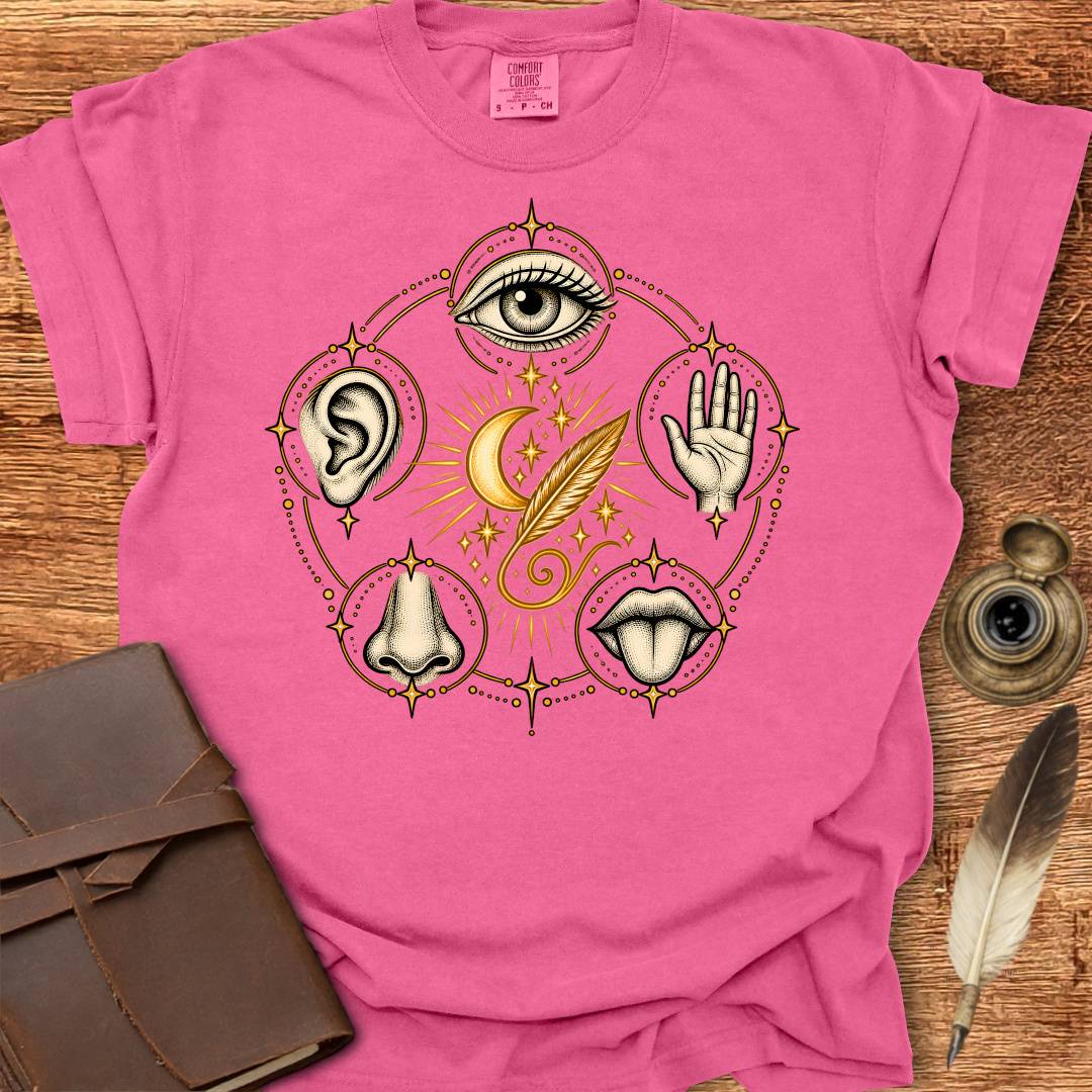 5 senses feed your Poetic Sense - Poetry T-shirt
