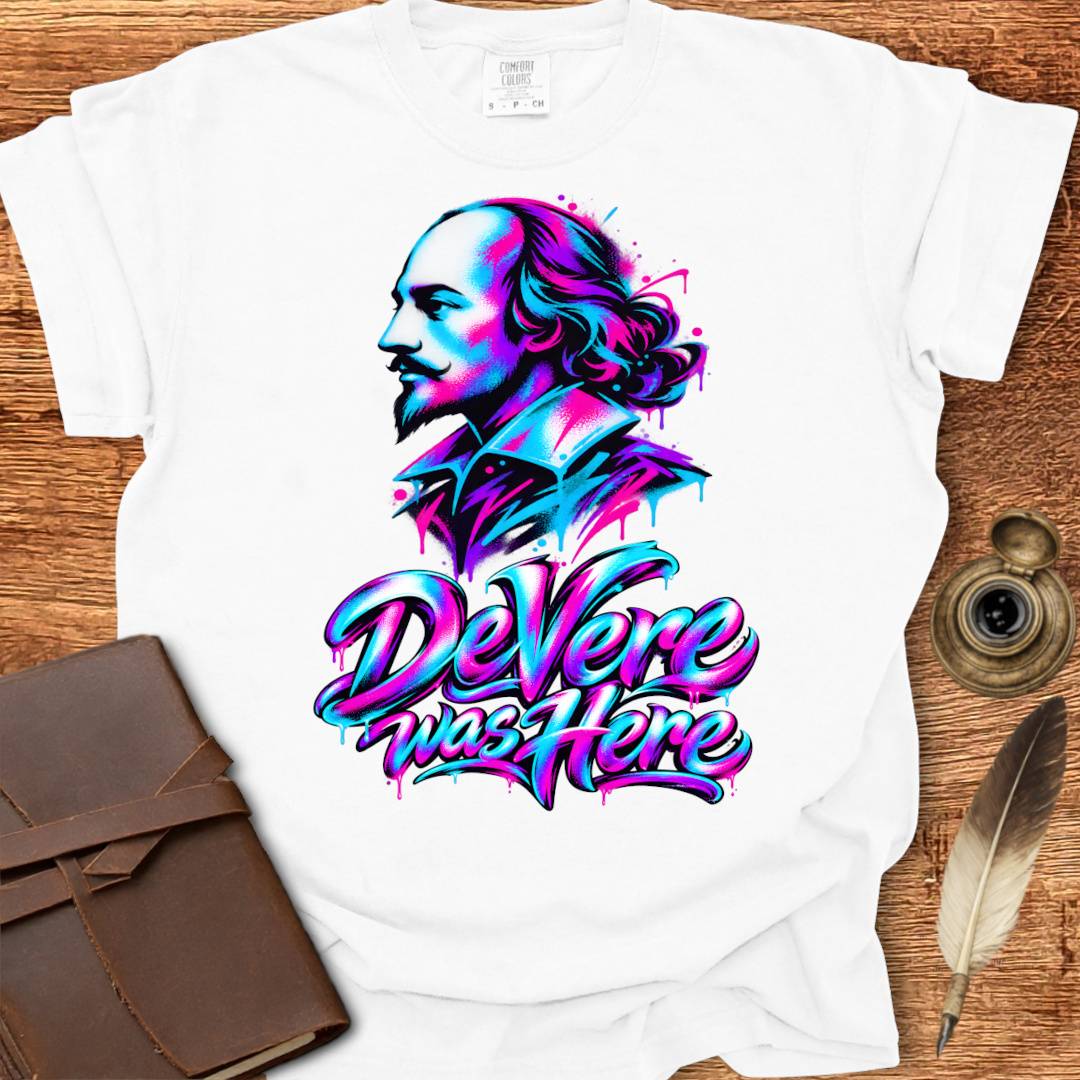 Devere Was Here Graffiti - Shakespearean T-shirt