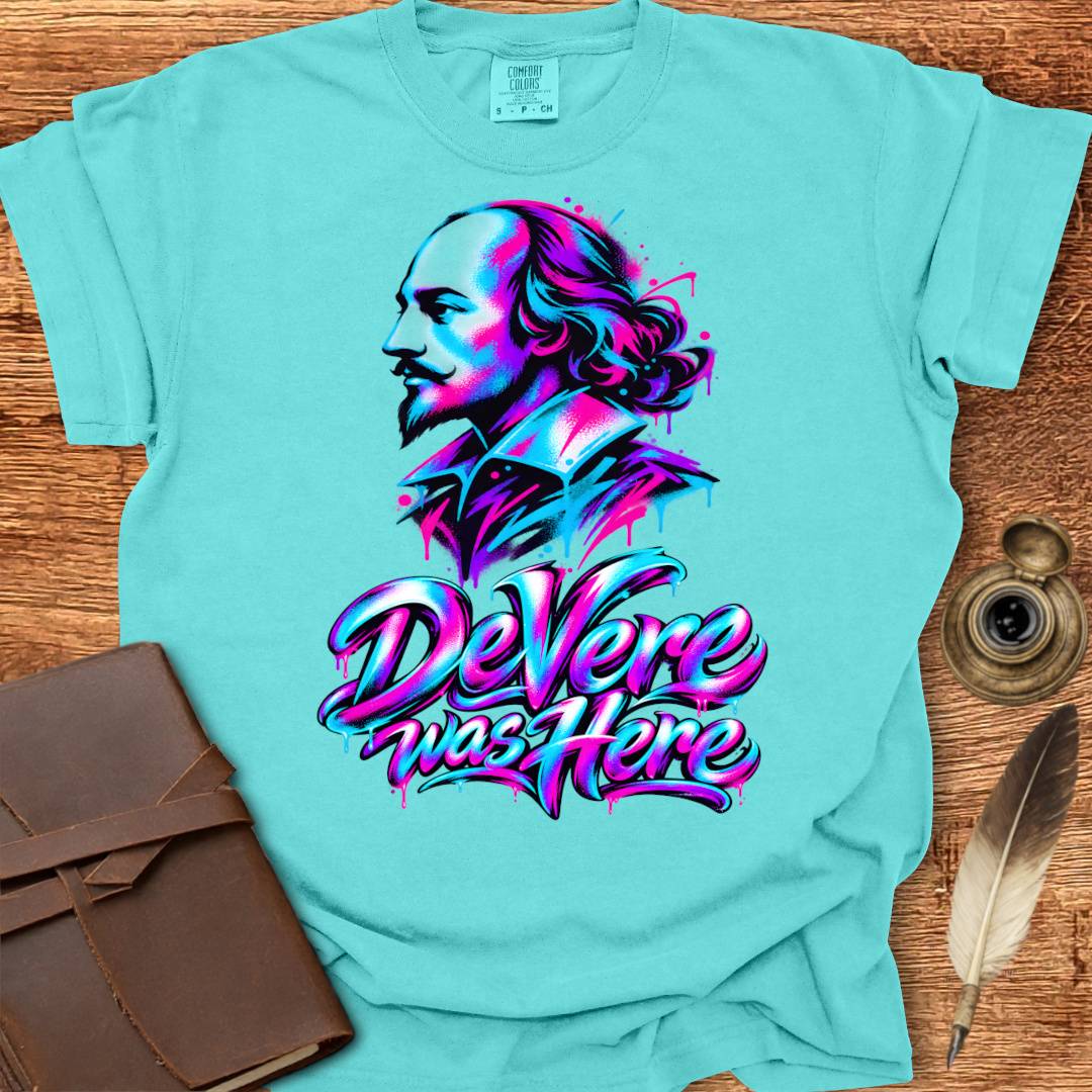 Devere Was Here Graffiti - Shakespearean T-shirt