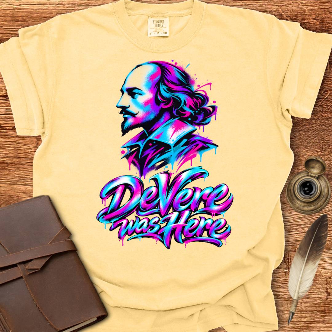 Devere Was Here Graffiti - Shakespearean T-shirt