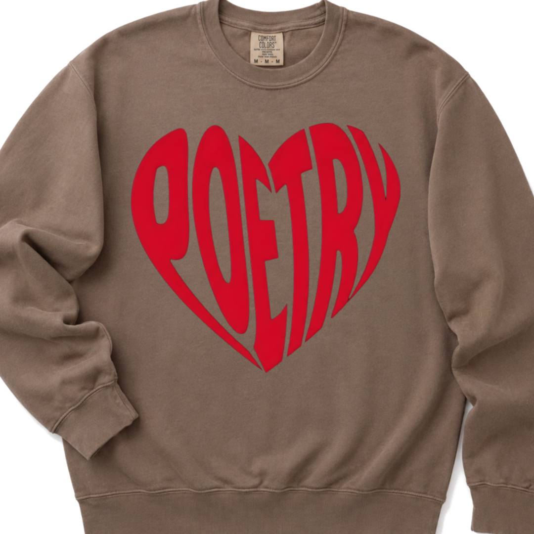 Heart Poetry - Crewneck 100% Cotton Sweatshirt