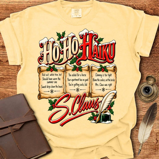 HO HO HAIKU from Santa - Poetry T-shirt