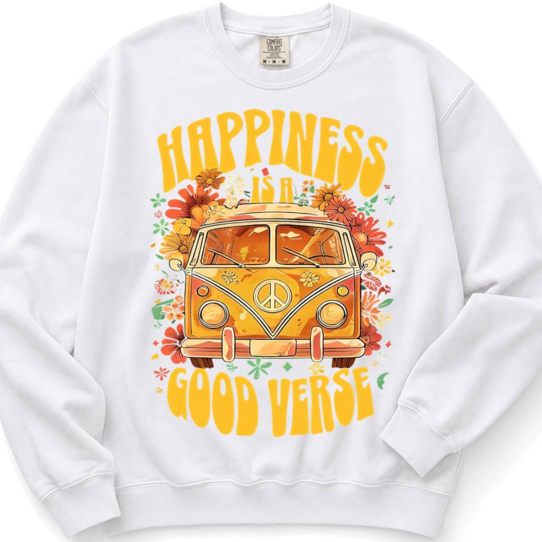 Happiness is a Good Verse - Crewneck Sweatshirt
