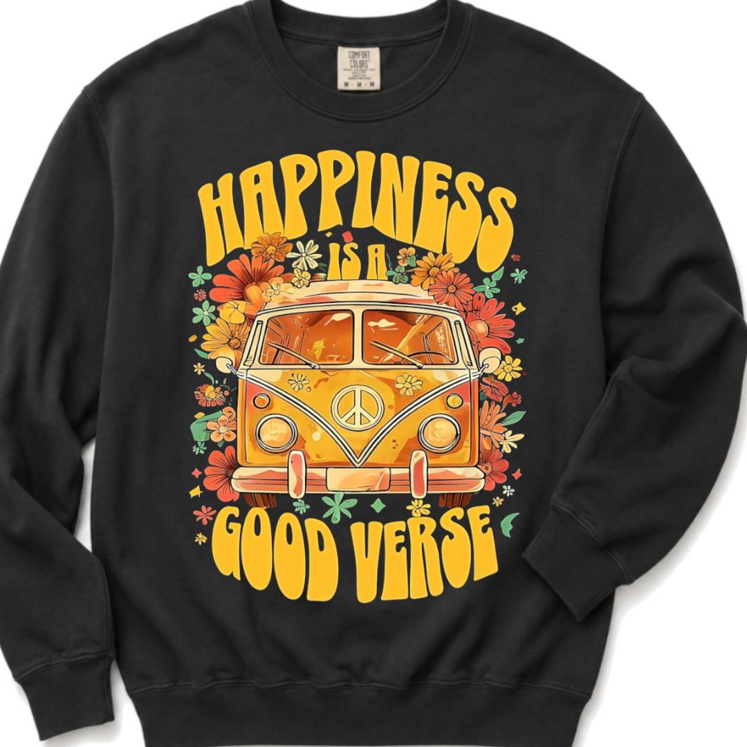 Happiness is a Good Verse - Crewneck Sweatshirt