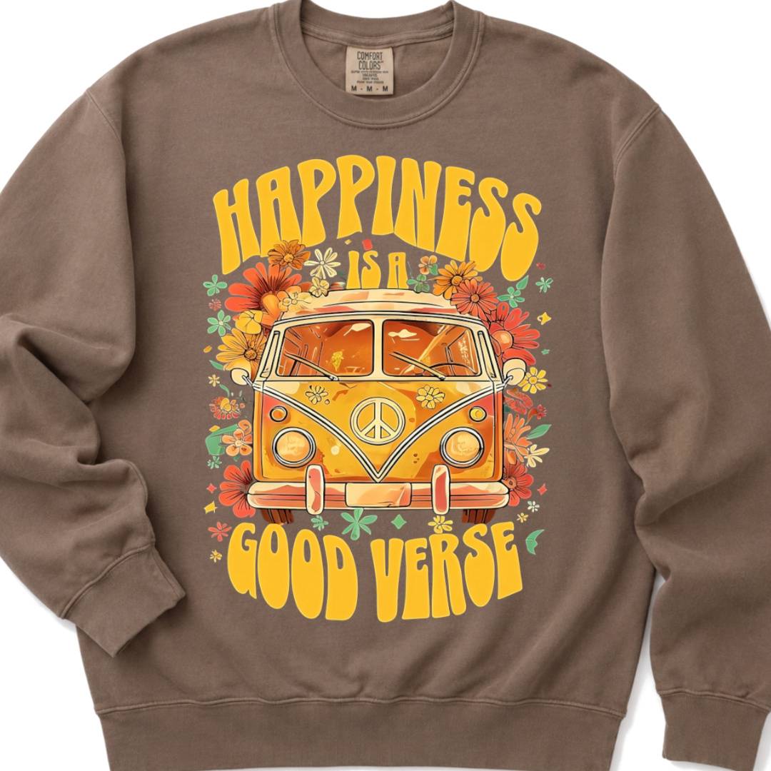 Happiness is a Good Verse - Crewneck Sweatshirt