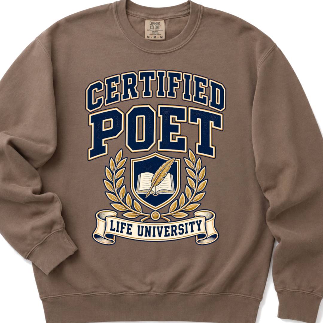 Certified Poet Life University - Crewneck Sweatshirt