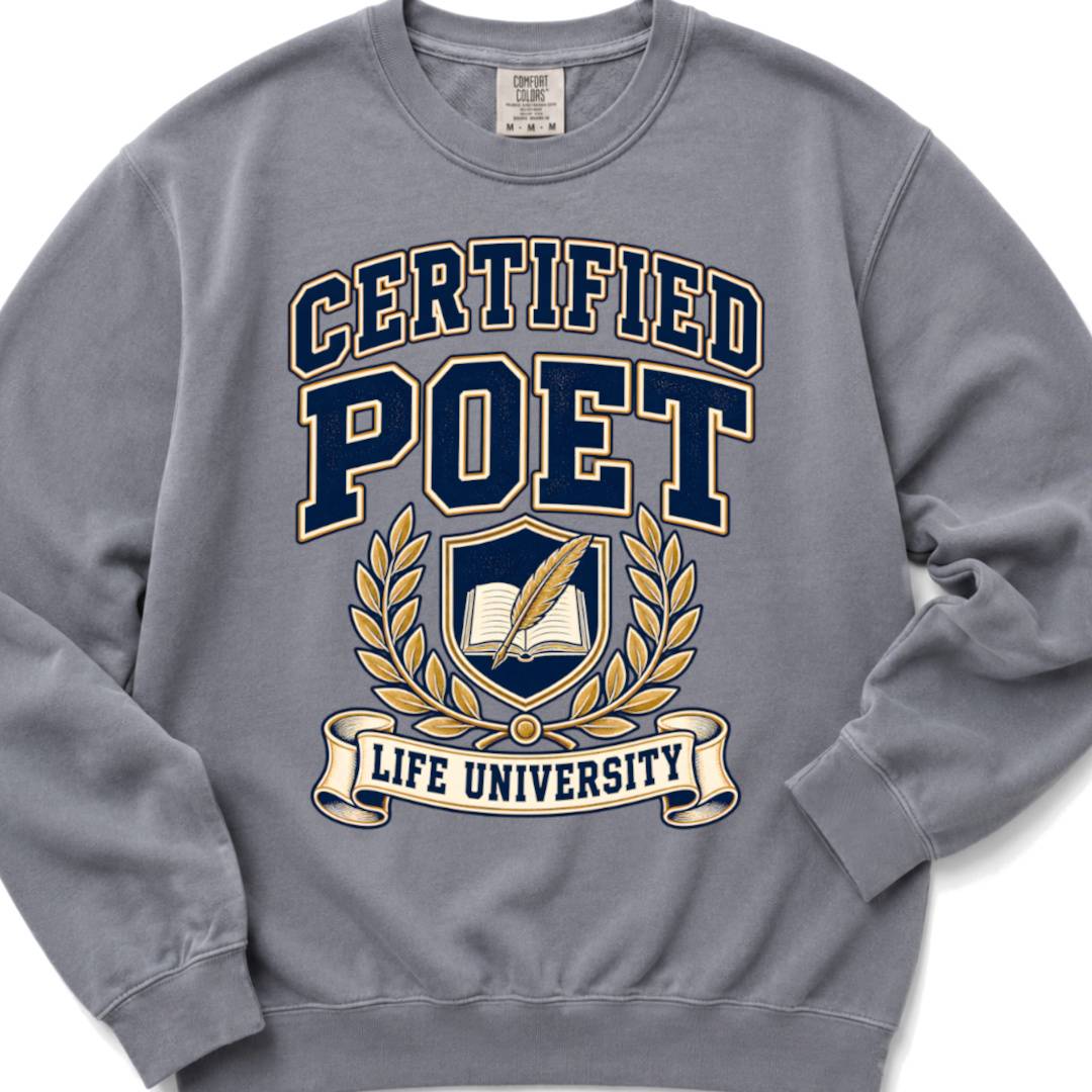 Certified Poet Life University - Crewneck Sweatshirt
