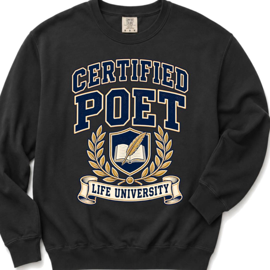 Certified Poet Life University - Crewneck Sweatshirt