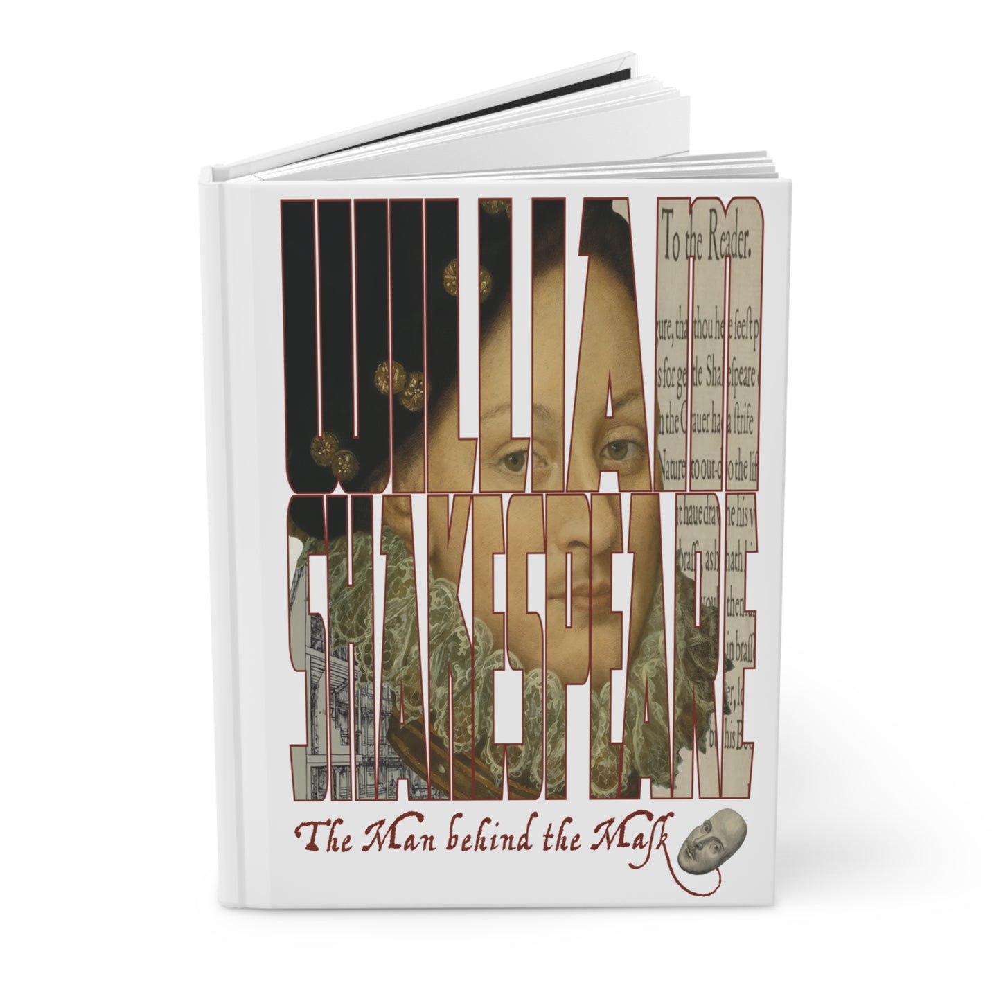 The Man behind the Mask Hardcover Journal — Inspirational Writer Notebook