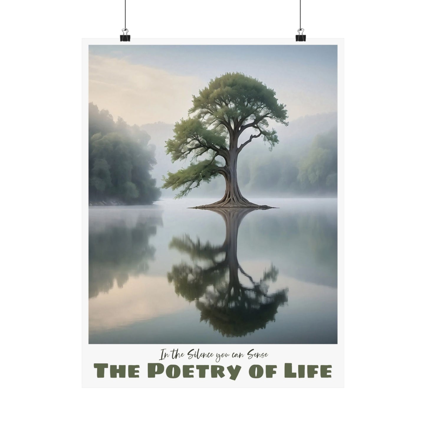 The Poetry of Life Silence —  Vertical Art Print