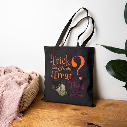 To Trick or Treat? Now that's a Question! Canvas Tote
