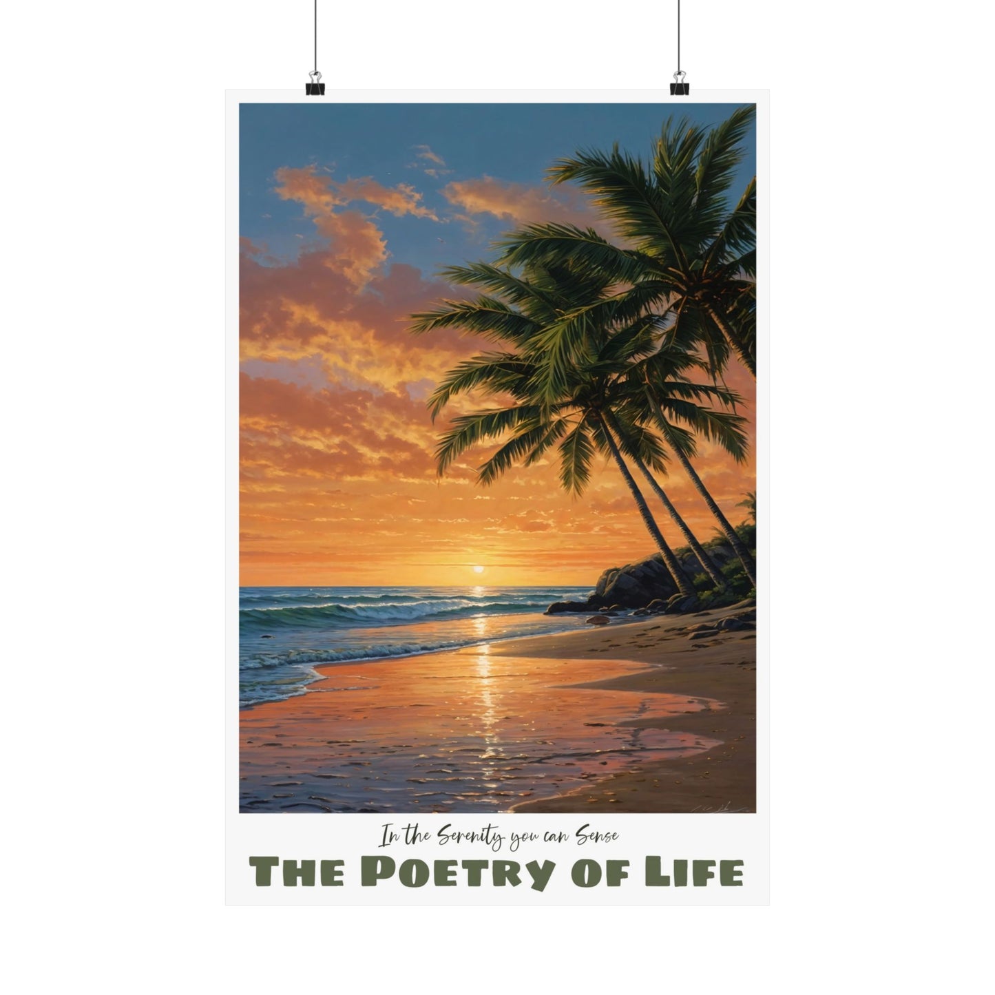 The Poetry of Life Serenity —  Vertical Art Print