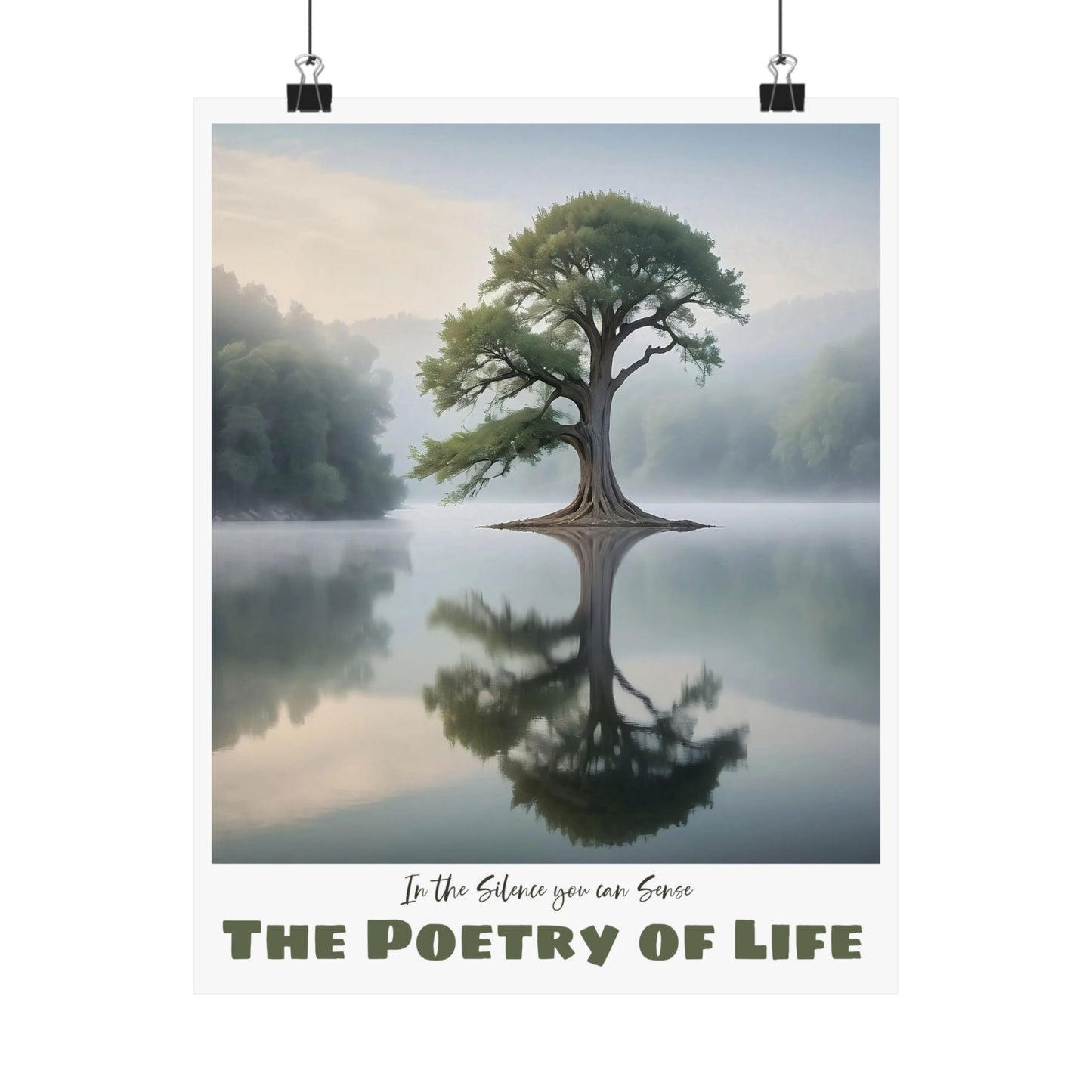 The Poetry of Life Silence —  Vertical Art Print