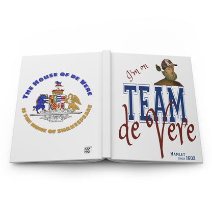 Team De Vere Hardcover Journal — Inspirational Writer Notebook
