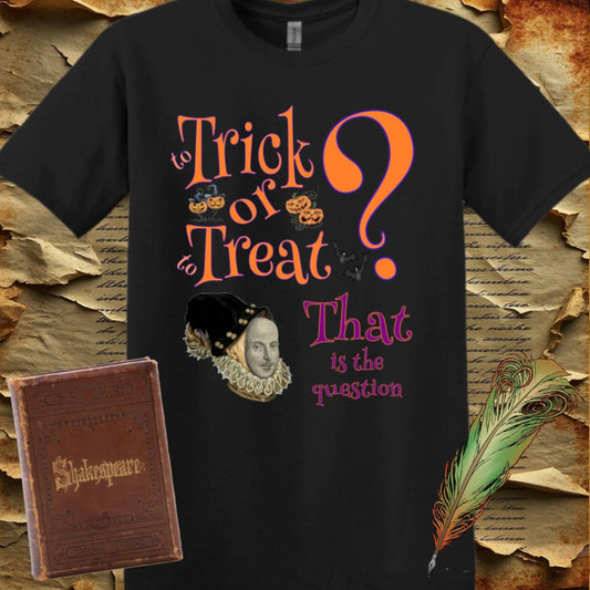 To Trick or to Treat Shakespeare Mask T-Shirt