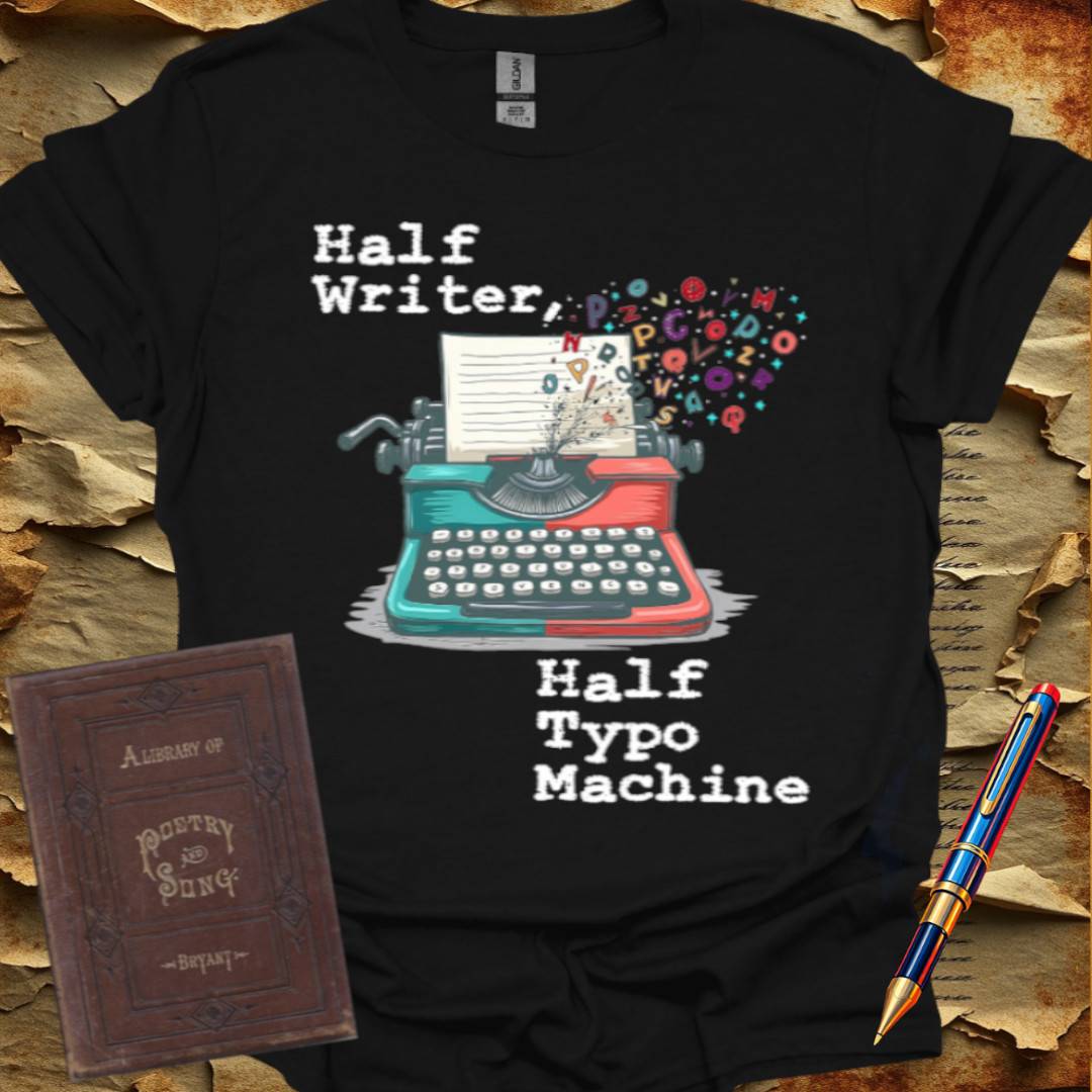 Half Writer, Half Typo Machine T-Shirt
