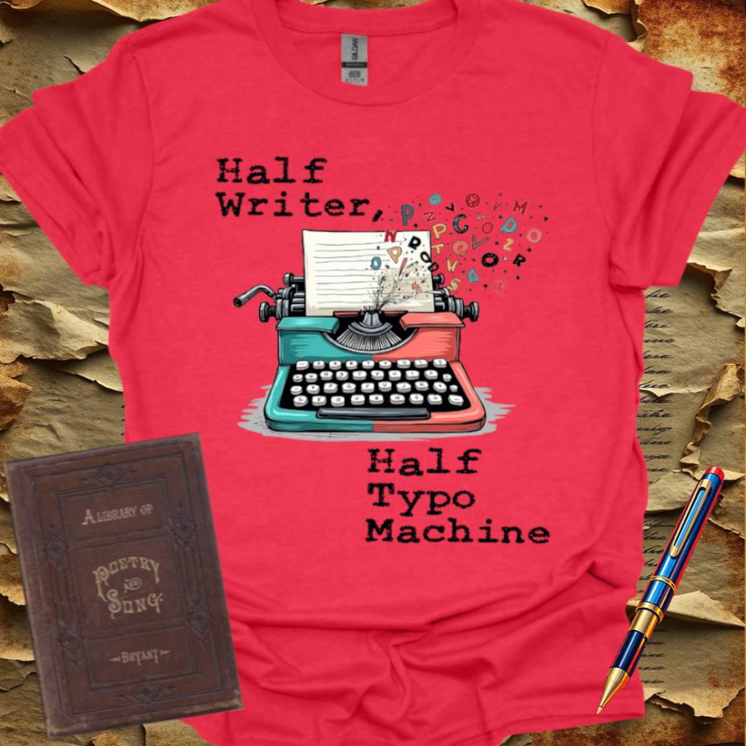 Half Writer, Half Typo Machine T-Shirt