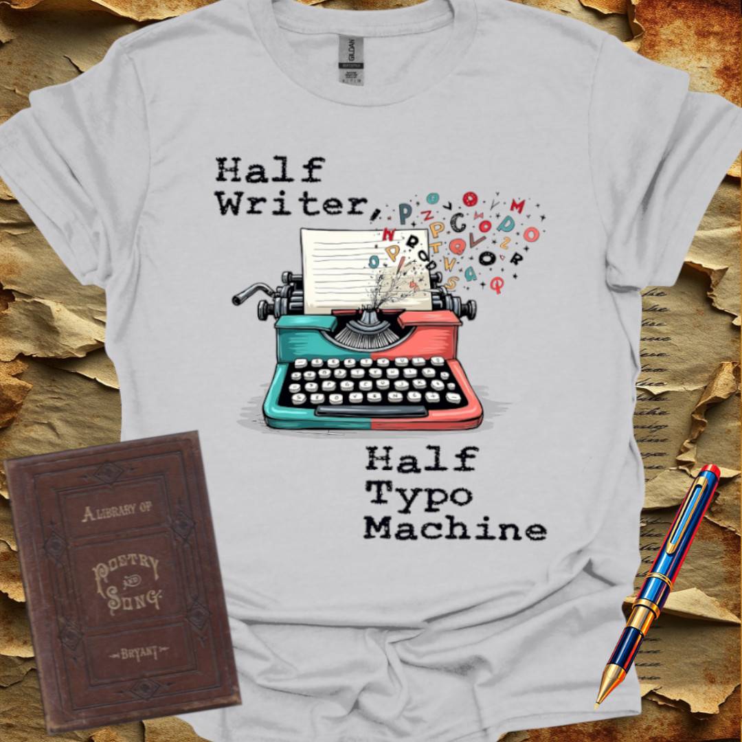Half Writer, Half Typo Machine T-Shirt