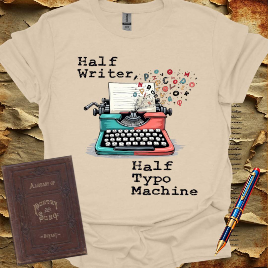Half Writer, Half Typo Machine T-Shirt