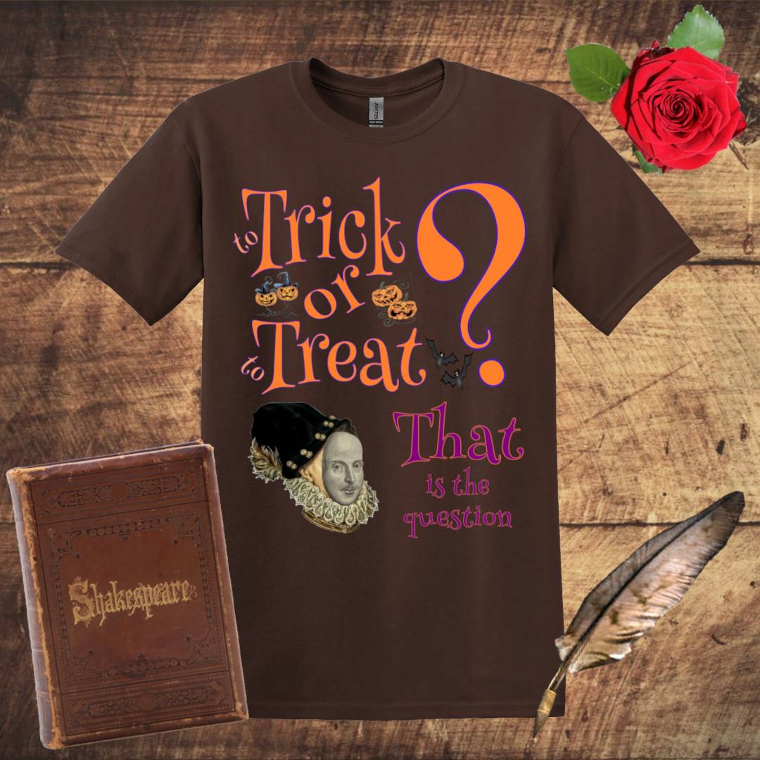 To Trick or to Treat Shakespeare Mask T-Shirt