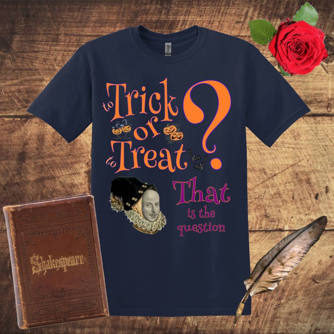 To Trick or to Treat Shakespeare Mask T-Shirt