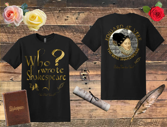 Who Wrote Shakespeare? Graphic T-shirt - Black