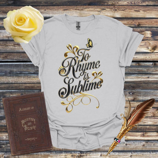 To Rhyme is Sublime Graphic T-shirt - Ice Grey