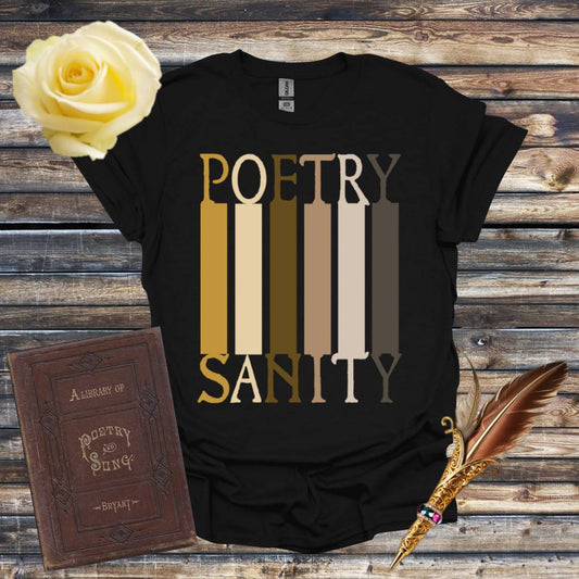 Poetry over Sanity Graphic T-shirt - Black