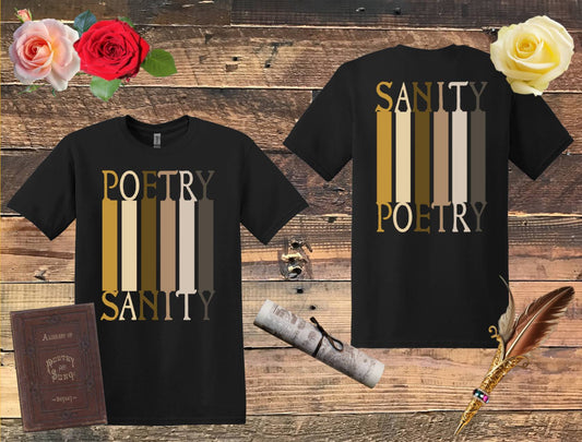 Poetry to Sanity Graphic front and back Graphic T-shirt - Black