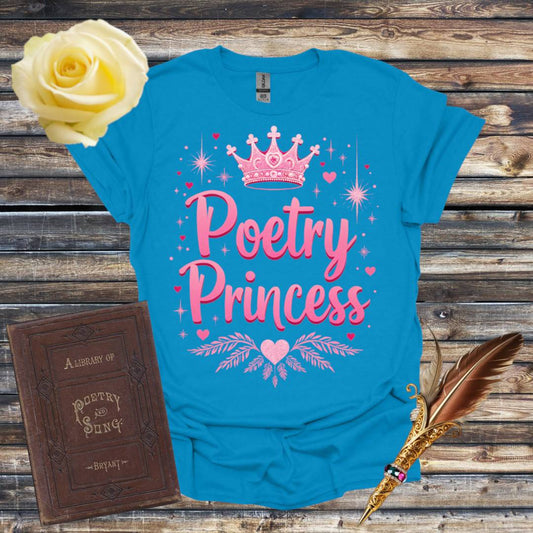 Poetry Princess Graphic T-shirt - Saphire